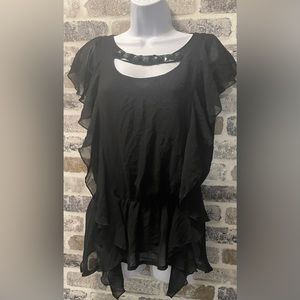 Forever 21 black chiffon top.